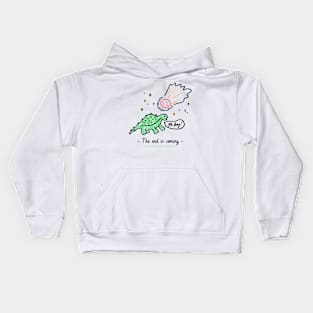 dinosaur extinction Kids Hoodie